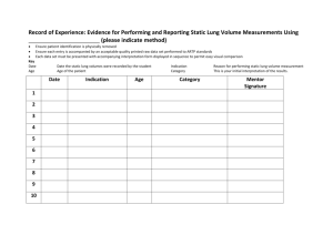 Record of Experience Evidence for Performing and Reporting Static