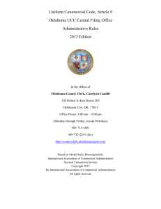 2015 Oklahoma UCC Administrative Rules