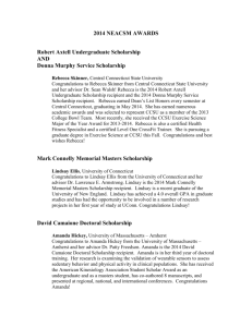 2014 NEACSM AWARDS Robert Axtell Undergraduate Scholarship