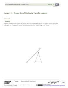 Lesson 13: Properties of Similarity Transformations