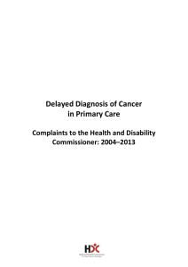Delayed Diagnosis of Cancer by GPs
