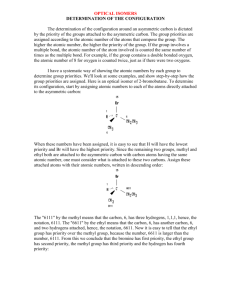 OPTICAL ISOMERS DETERMINATION OF THE CONFIGURATION