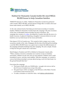 Press Release Official press release for the Brick for Brick campaign