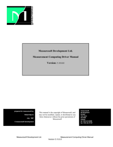 Measurement Computing - User Manual