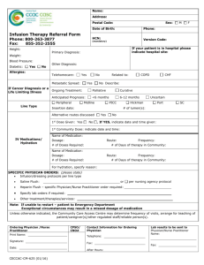 Infusion Therapy Referral Form