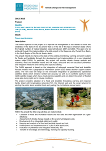 flood and landslide hazard forecasting, warning and response