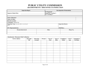 Abandonments/Disconnects Inspections