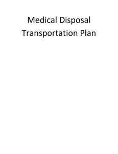 Medical Disposal Transportation Plan Company Summary The legal