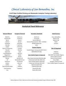 Analytical Panel Reference - Clinical Laboratory of San Bernardino