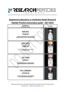 Registered Laboratory or Institution Retail