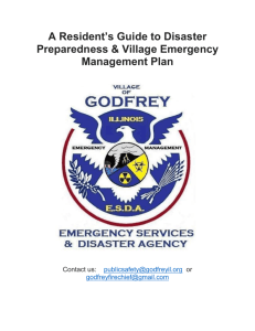Resident`s Guide to Disaster Preparedness and Emergency