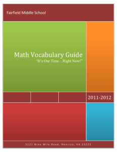 Math Vocabulary Guide