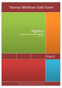 Algebra (2)