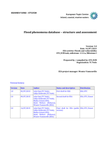 Flood phenomena database _structure and