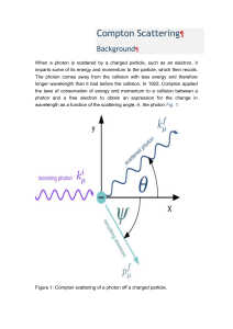 Compton Scattering¶ Background¶ When a photon is scattered by a