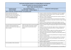 Migration in post 2015 agenda, SA with annex incl