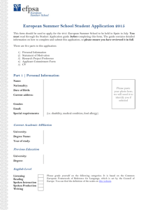 ESS Application Form 2015