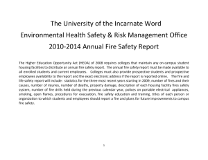 2010-2014 Annual Fire Safety Report