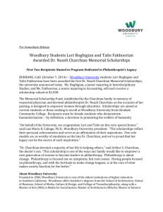 Woodbury Students Lori Boghigian and Talin Fakhoorian Awarded