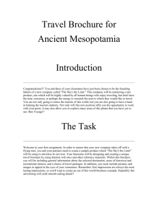 Mesopotamia Project: Travel Brochure