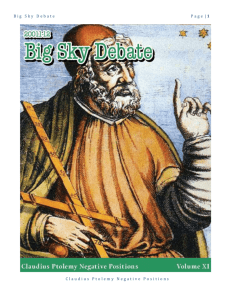 Claudius Ptolemy Negative Positions