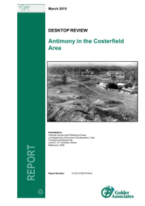 Antimony in the Costerfield Area