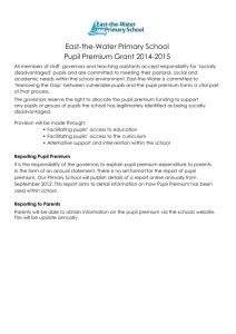 pupil premium grant report 2014 – 2015 - East-the