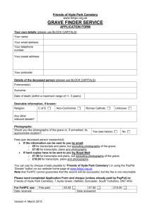 Grave Finder application form - Friends of Hyde Park Cemetery