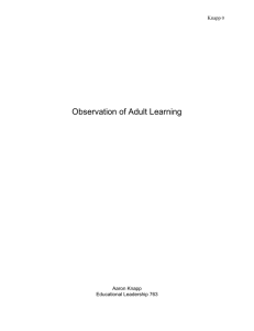 763 Observation of Adult Learning