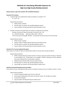 Methods for Calculations - West Virginia Department of Education