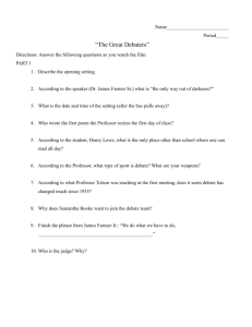 The Great Debaters Study Guide
