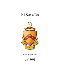 Approved Bylaws Template - Phi Kappa Tau Fraternity