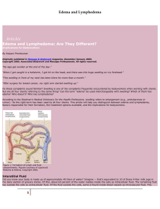 edema vs. lymphedema