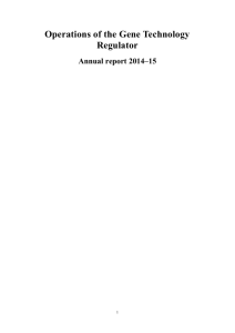 Annual report - Office of the Gene Technology Regulator
