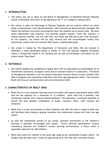 Réalt Áras Enrolment Policy - Hansfield Educate Together NS