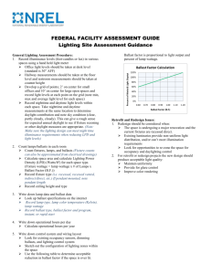 Lighting Site Assessment Guidance