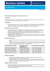 November 2015 Customer Briefing Document