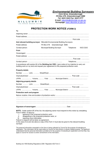 Protection work notice form 3