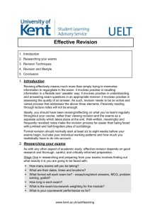 Effective revision - University of Kent