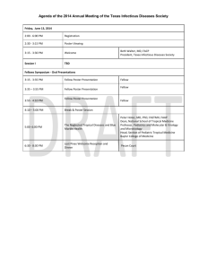 DRAFTAgenda of the 2014 Annual Meeting of the Texas Infectious