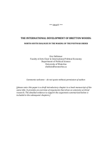 The International Development of Bretton Woods