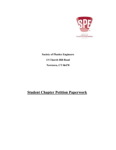 SPE Student Chapter Petition