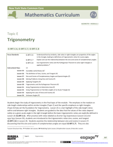 Geometry Module 2, Topic E Overview