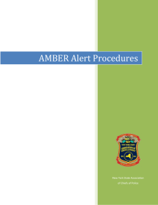 AMBER Alert Procedures - New York State Association of Chiefs of