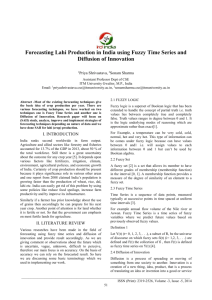 Forecasting Lahi Production in India using Fuzzy Time