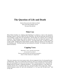 The Question of Life and Death