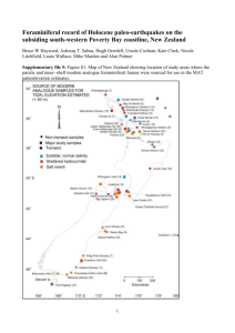 Foraminiferal record of Holocene paleo-earthquakes on