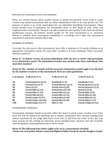 Tournament Norms Document - Texas Forensic Association