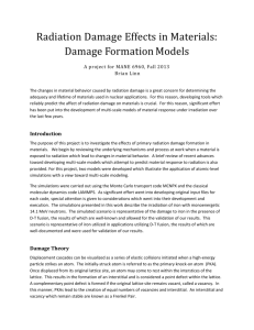 Linn - Radiation Damage Modeling