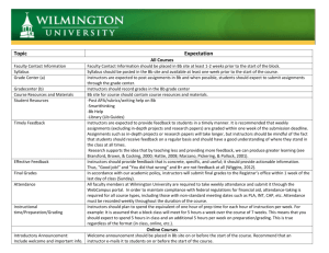 Teaching Expectations - Wilmington University